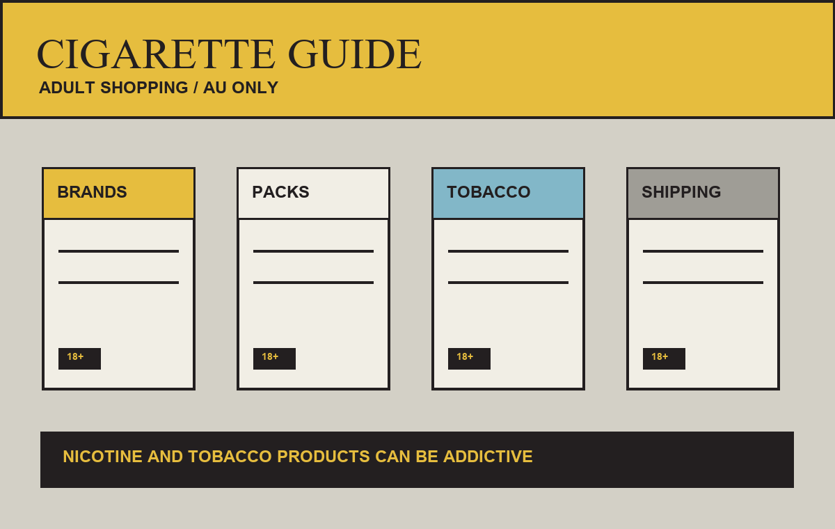 Cigrio live product page screenshot for adult verification